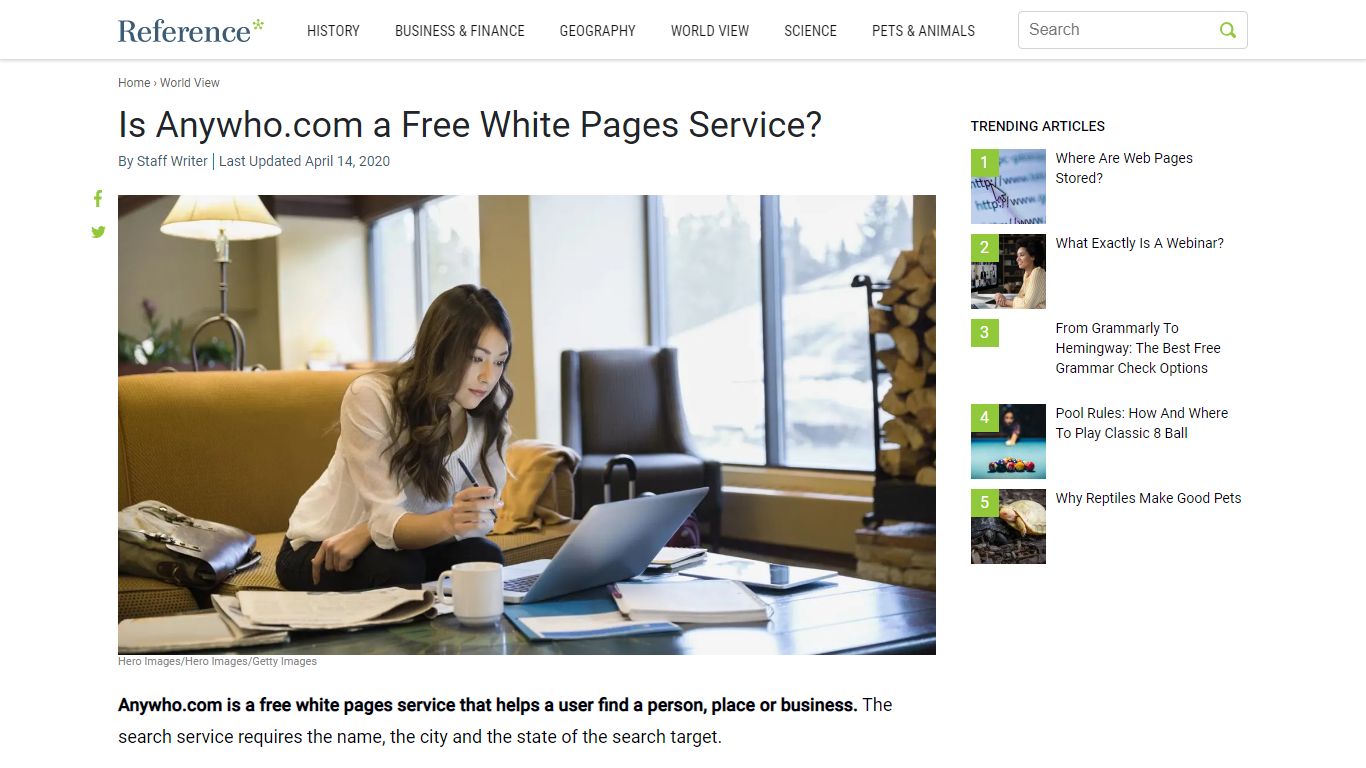 Is Anywho.com a Free White Pages Service? - Reference.com